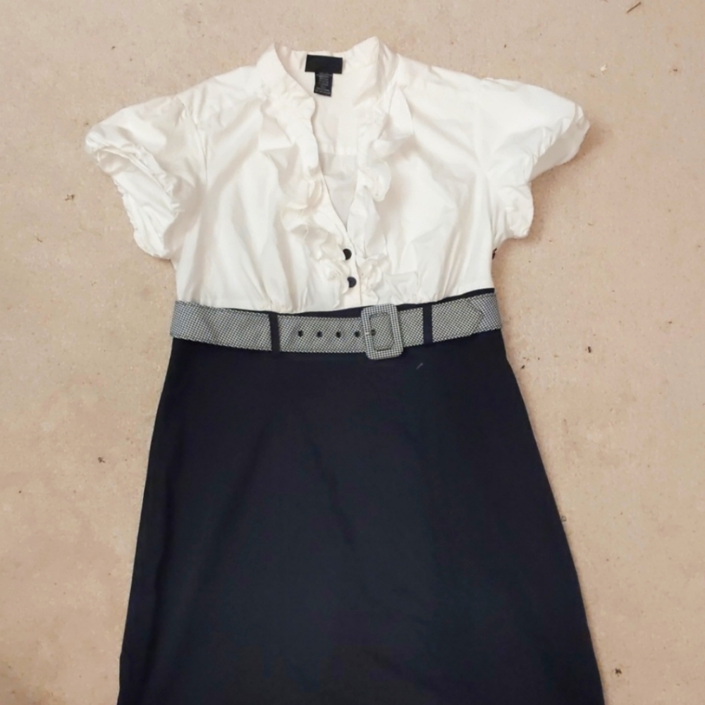 Torrid White/Black Sheath Dress
